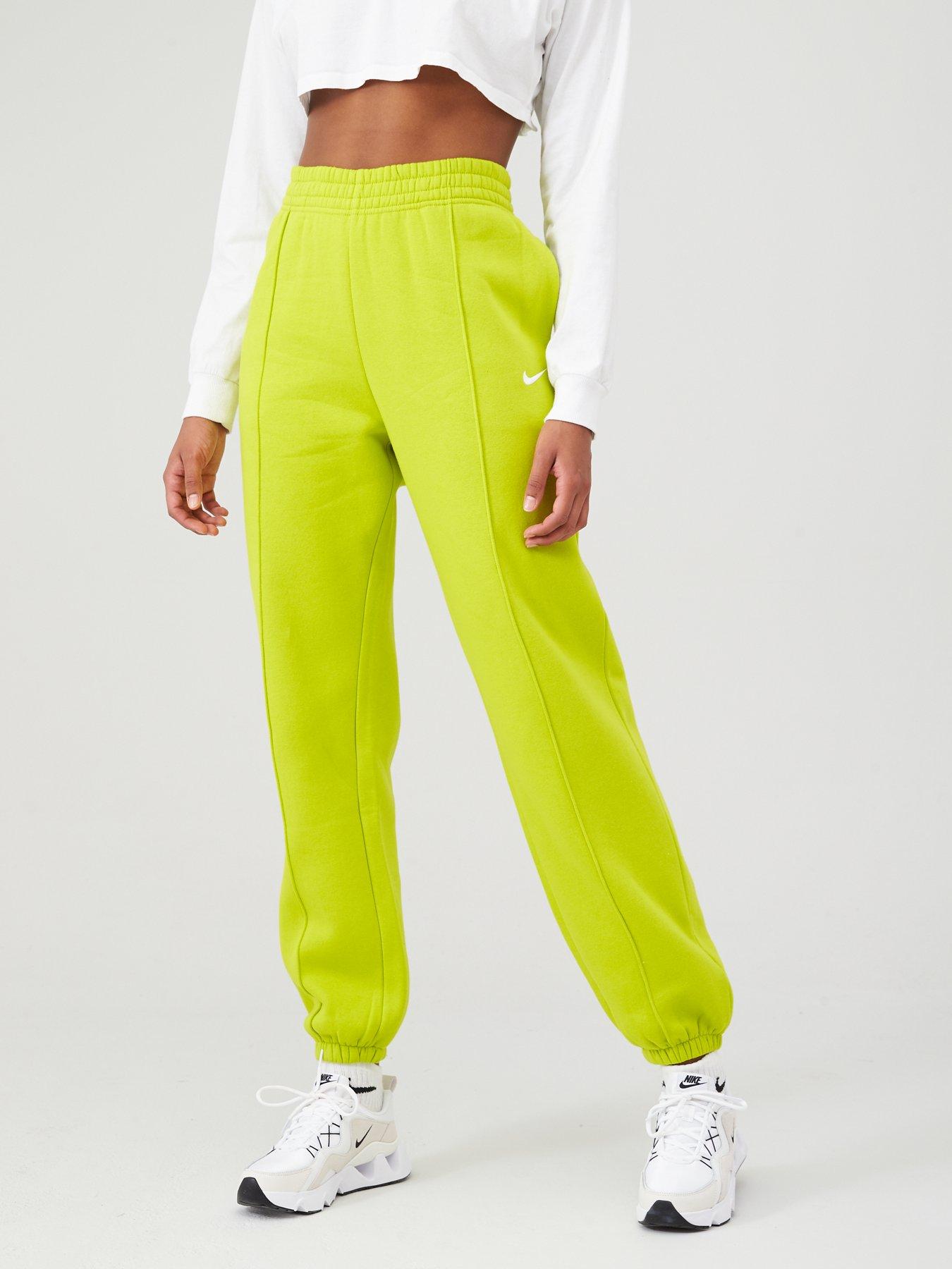 neon green nike sweatpants