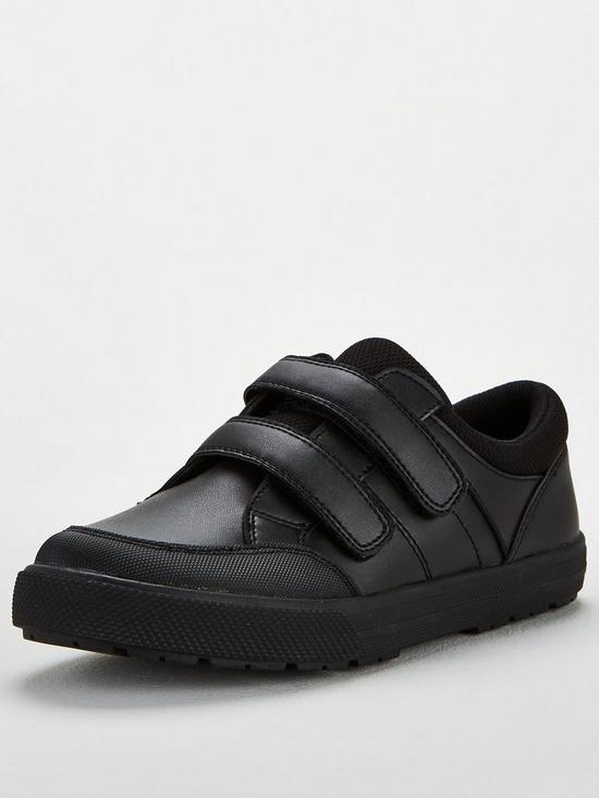 front image of v-by-very-boys-twin-strap-leather-school-shoe-black