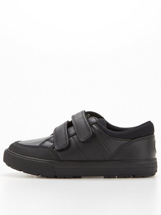 front image of everyday-kids-twin-strap-leather-school-shoe