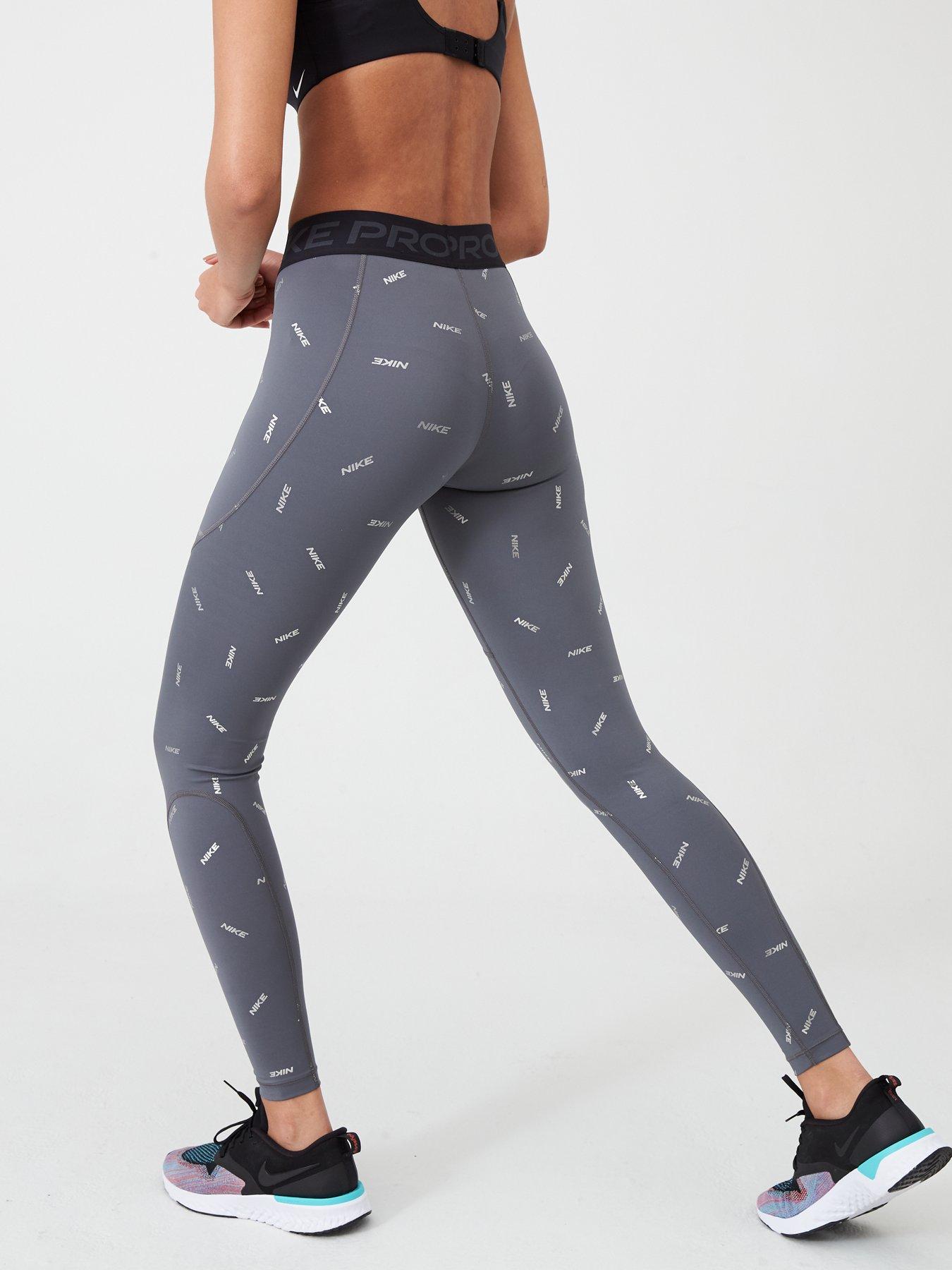 nike pro training leggings in grey