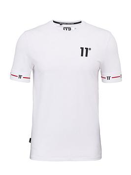 11 Degrees   Cuffed T-Shirt - White