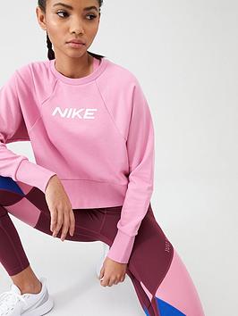 Nike Nike Training Get Fit Logo Sweat Top - Flamingo Picture