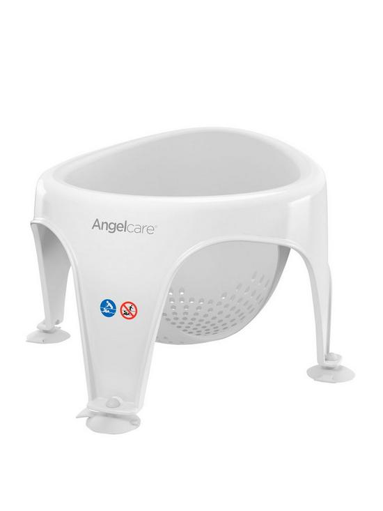 front image of angelcare-soft-touch-bath-seat-grey