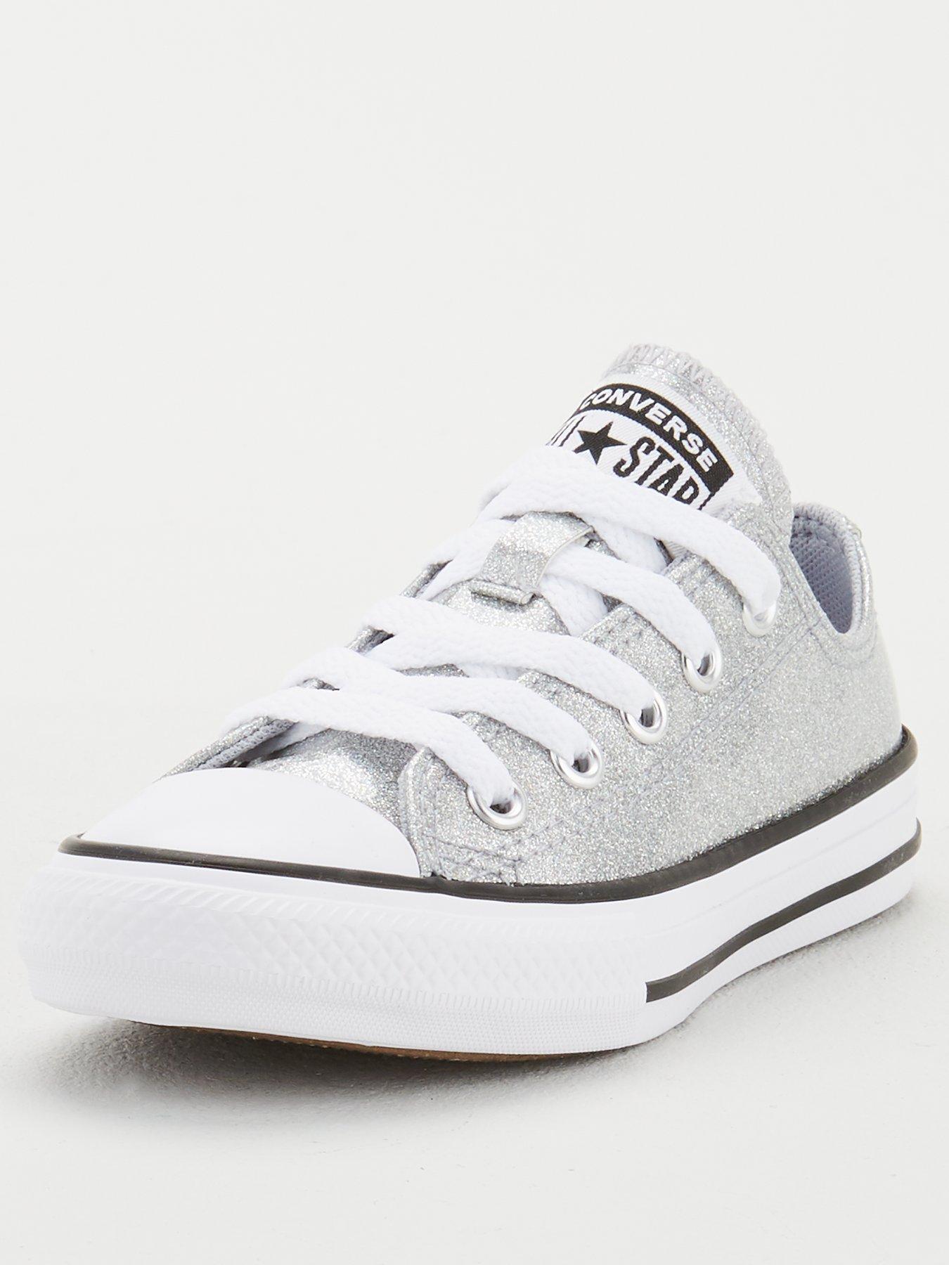 silver glitter chuck taylors