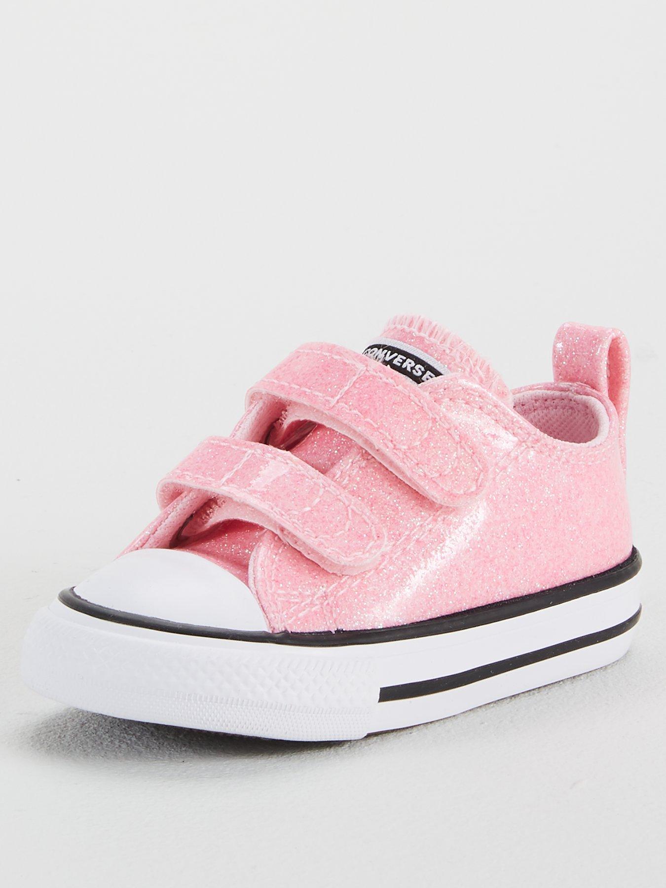 pink glitter infant converse