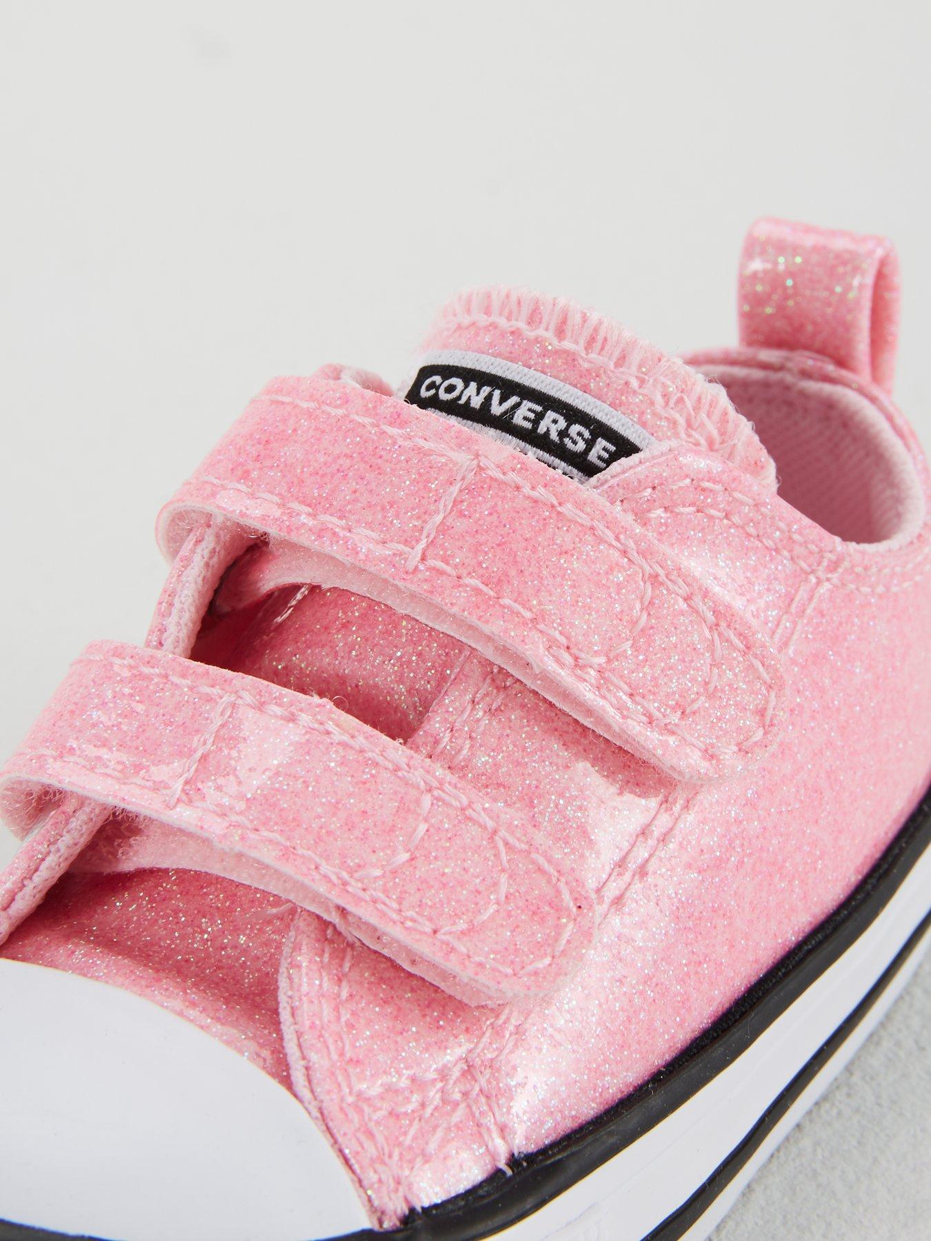 pink all star ox glitter trainers toddler