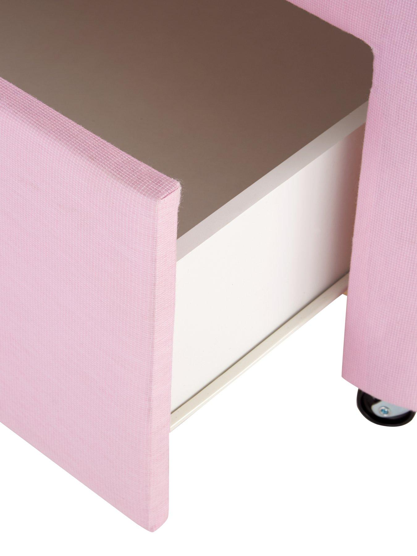  image of airsprung-megan-kidsnbspstorage-divannbspwith-mattress-andnbspheadboard-pink