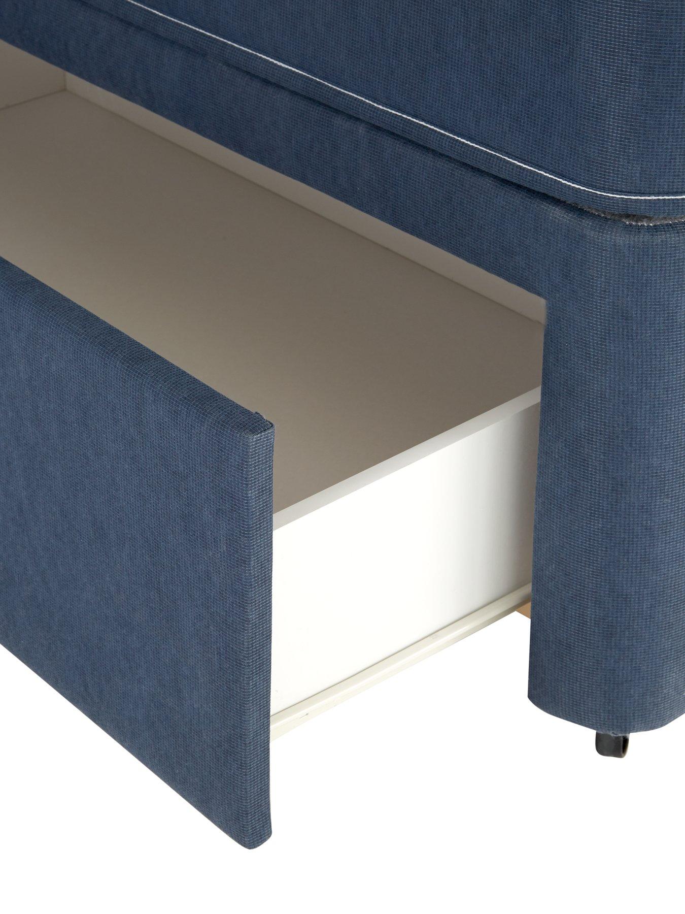  image of airsprung-teddy-storage-divan-set-with-headboard-and-extra-bouncenbspmattress-blue