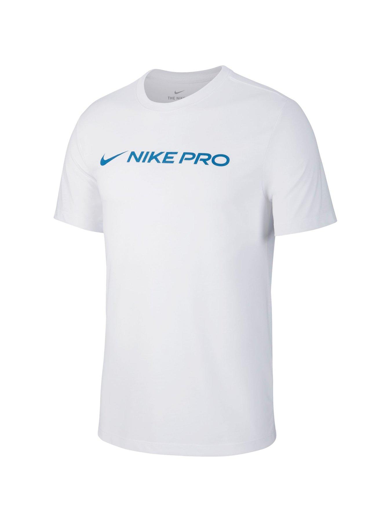 nike pro white shirt