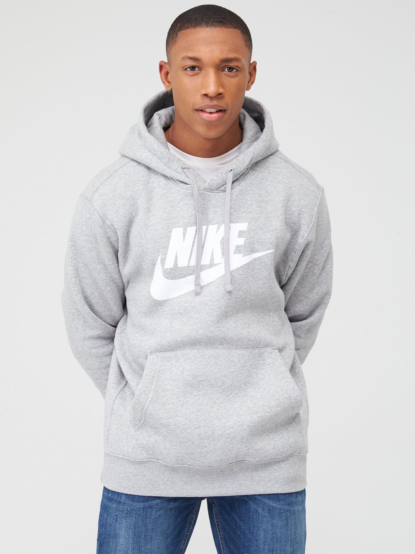 nike overhead hoodie grey