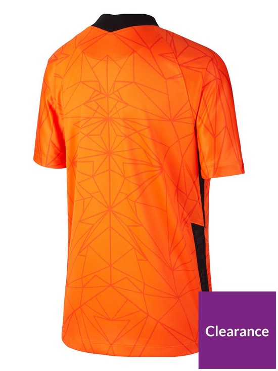 back image of nike-youth-holland-home-2020-short-sleeved-stadium-shirt