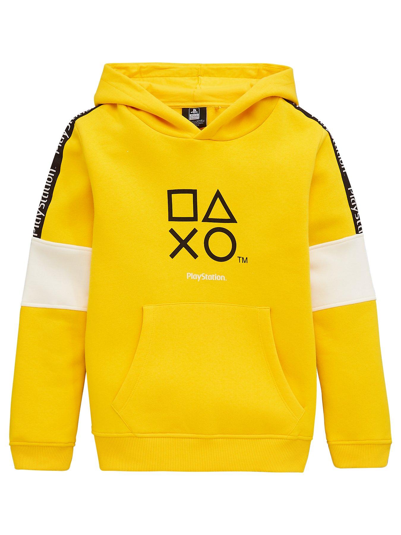 playstation hoodie yellow