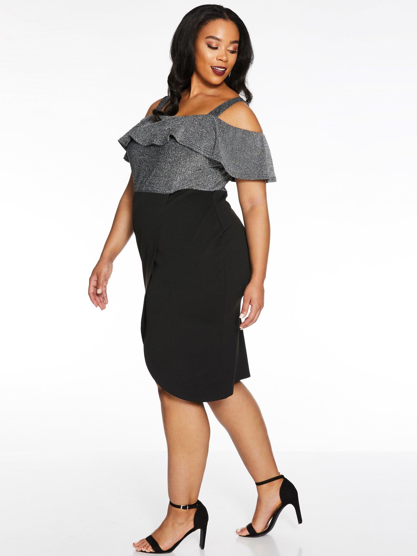 wallis hotfix bardot dress