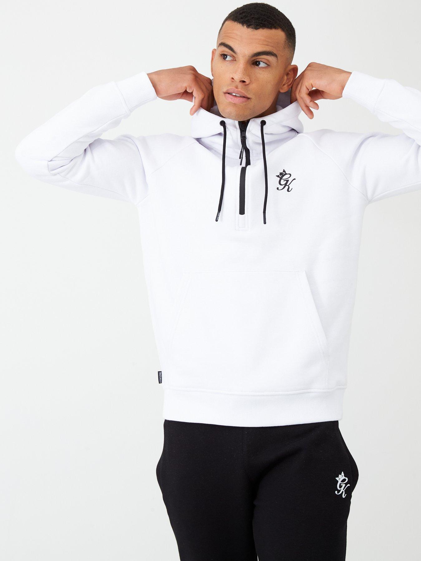 white gym king hoodie