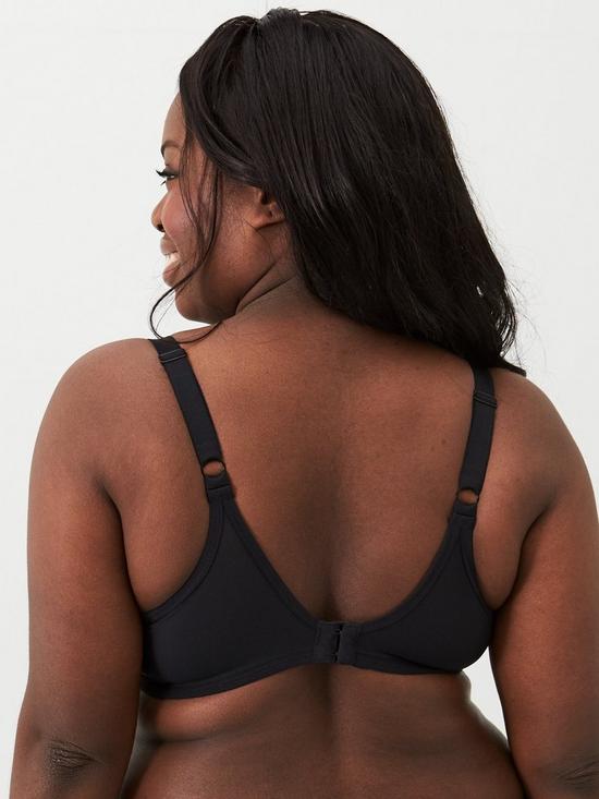 back image of elomi-smooth-underwired-moulded-bra-black