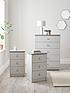 image of one-call-alderley-ready-assembled-3-piece-package-chest-of-5-drawers-and-2-bedside-chests