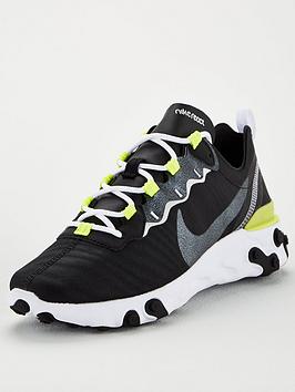 Nike Nike React Element 55 - Black/White/Yellow Picture