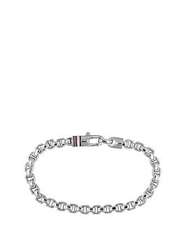 Tommy Hilfiger Tommy Hilfiger Silver Tone Stainless Steel Box Chain Link  ... Picture