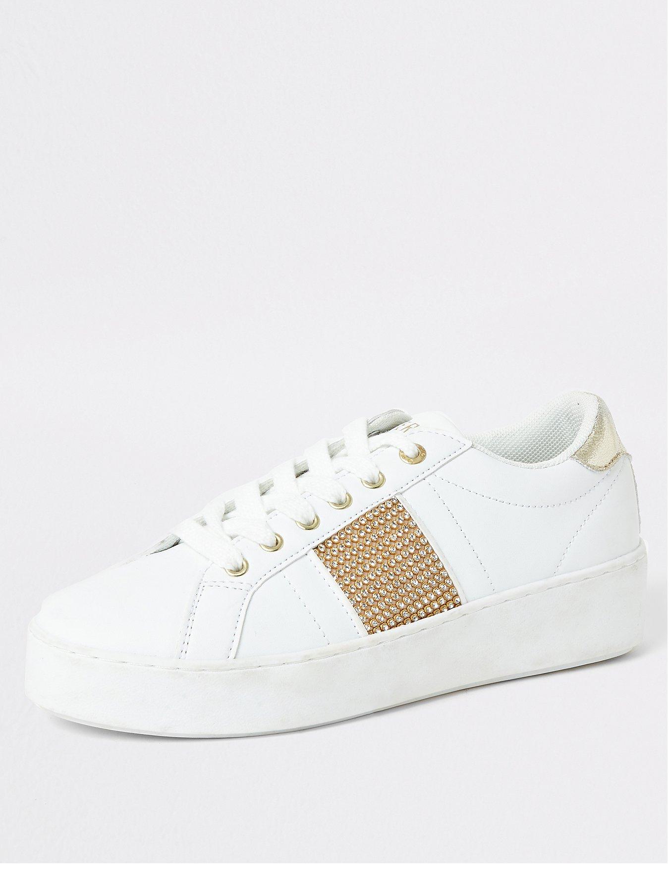 river island diamante trainers
