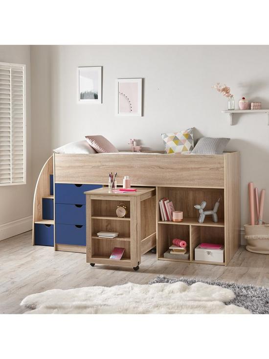 front image of very-home-mico-mid-sleeper-bed-with-pull-out-desk-andnbspstorage--nbspblueoak-effect