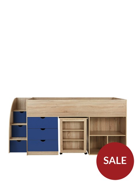 mico-mid-sleeper-bed-with-pull-out-desk-andnbspstorage-oak-effectblue