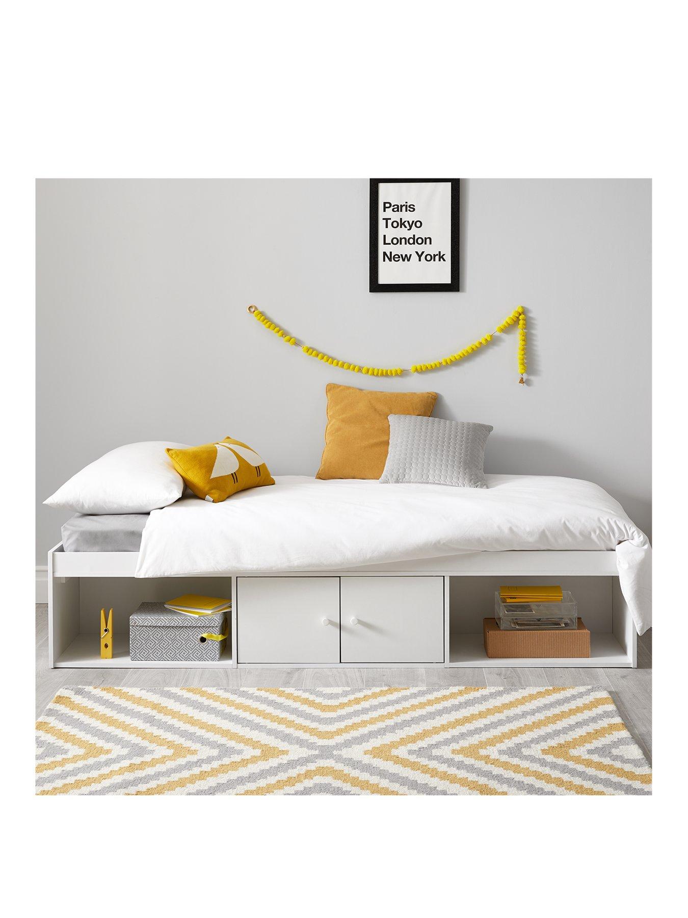 The Very Collection Alpha Cabin Bed with Storage and Mattress Options (Buy and SAVE!) - White