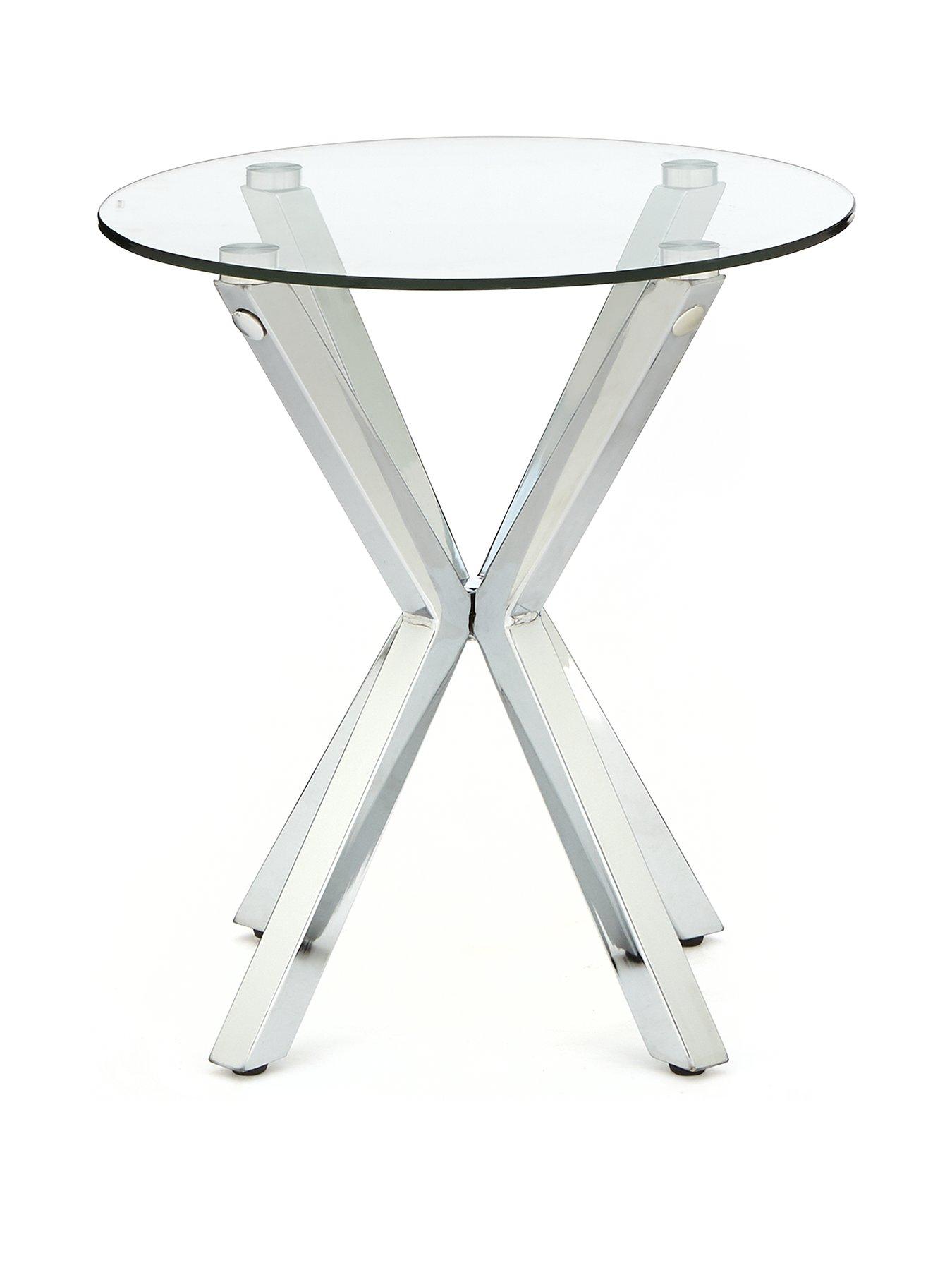  image of very-home-chopstick-glass-and-chrome-lamp-table