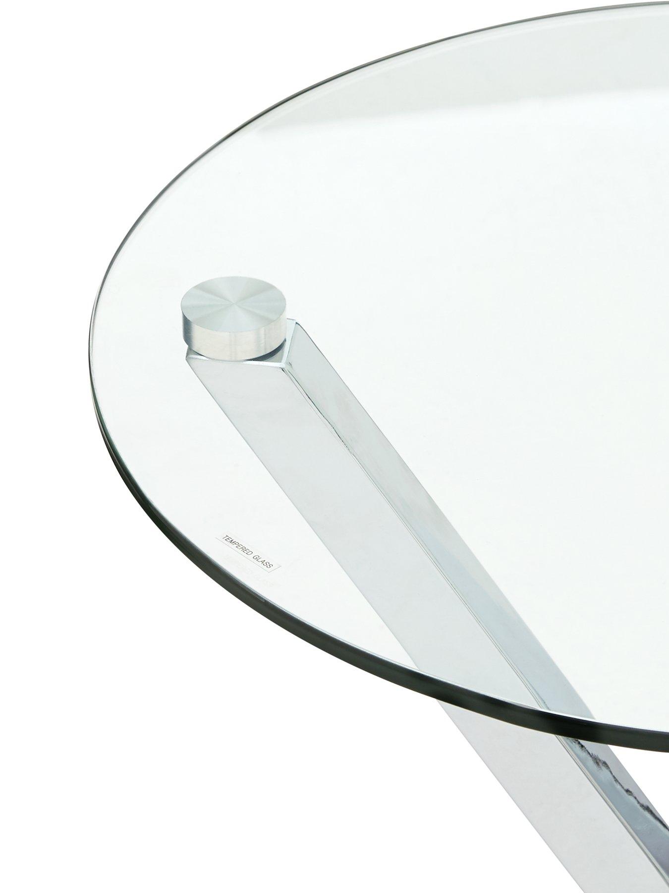  image of very-home-chopstick-glass-and-chrome-lamp-table