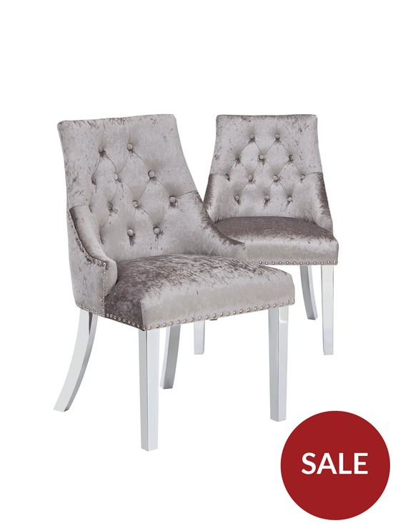 front image of pair-of-warwick-crushed-velvet-dining-chairs