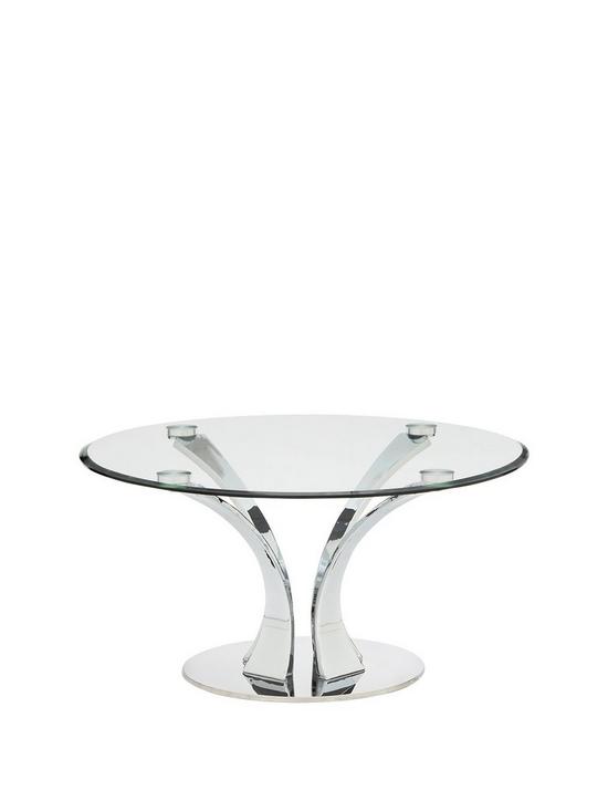 front image of alice-glass-and-chrome-coffee-table