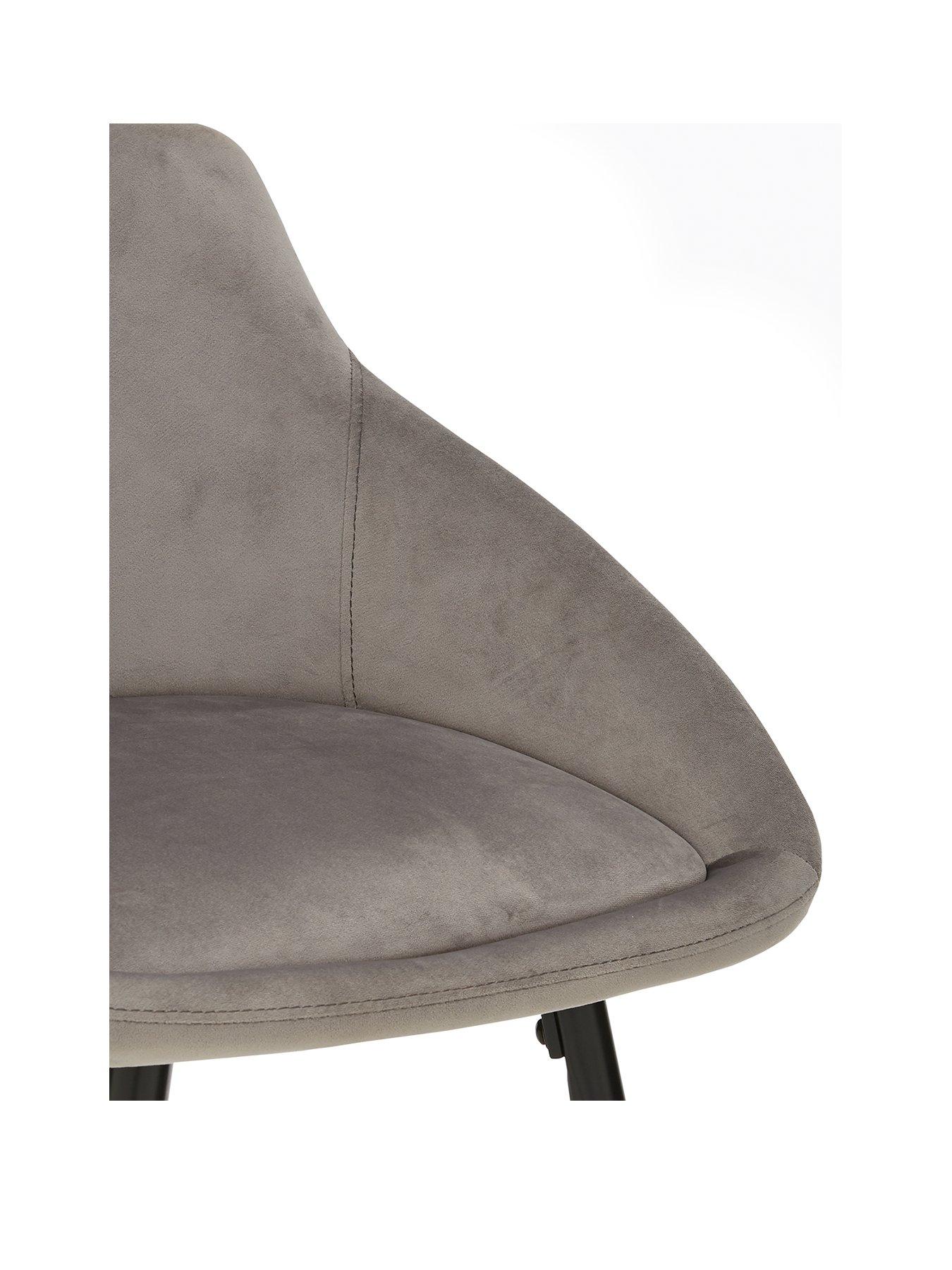  image of very-home-dahlia-fabric-bar-stool-greyblacknbsp--fscreg-certified