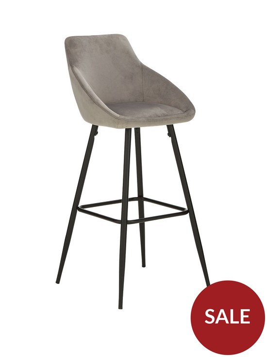 back image of dahlia-fabric-bar-stool-greyblack