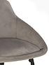  image of very-home-dahlia-fabric-bar-stool-greyblack