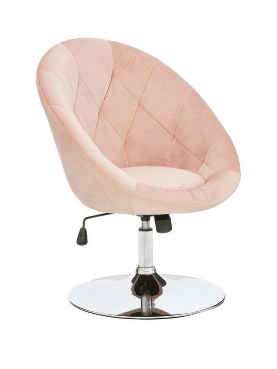 back image of odyssey-velvet-leisure-chair-pink
