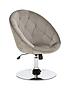  image of very-home-odyssey-velvet-leisure-chair-grey