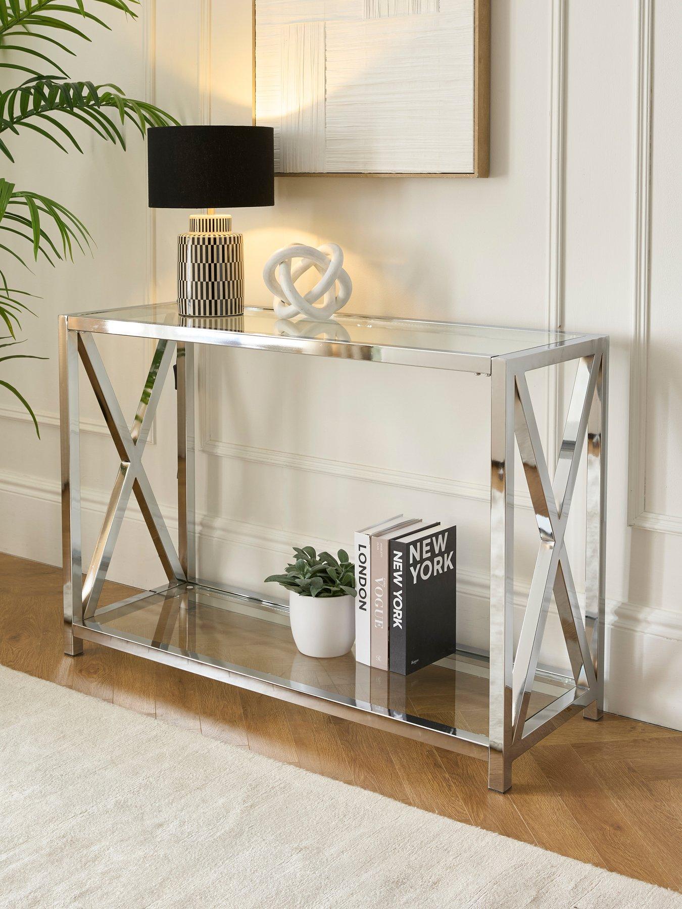 very-home-christie-glass-and-chrome-console-table