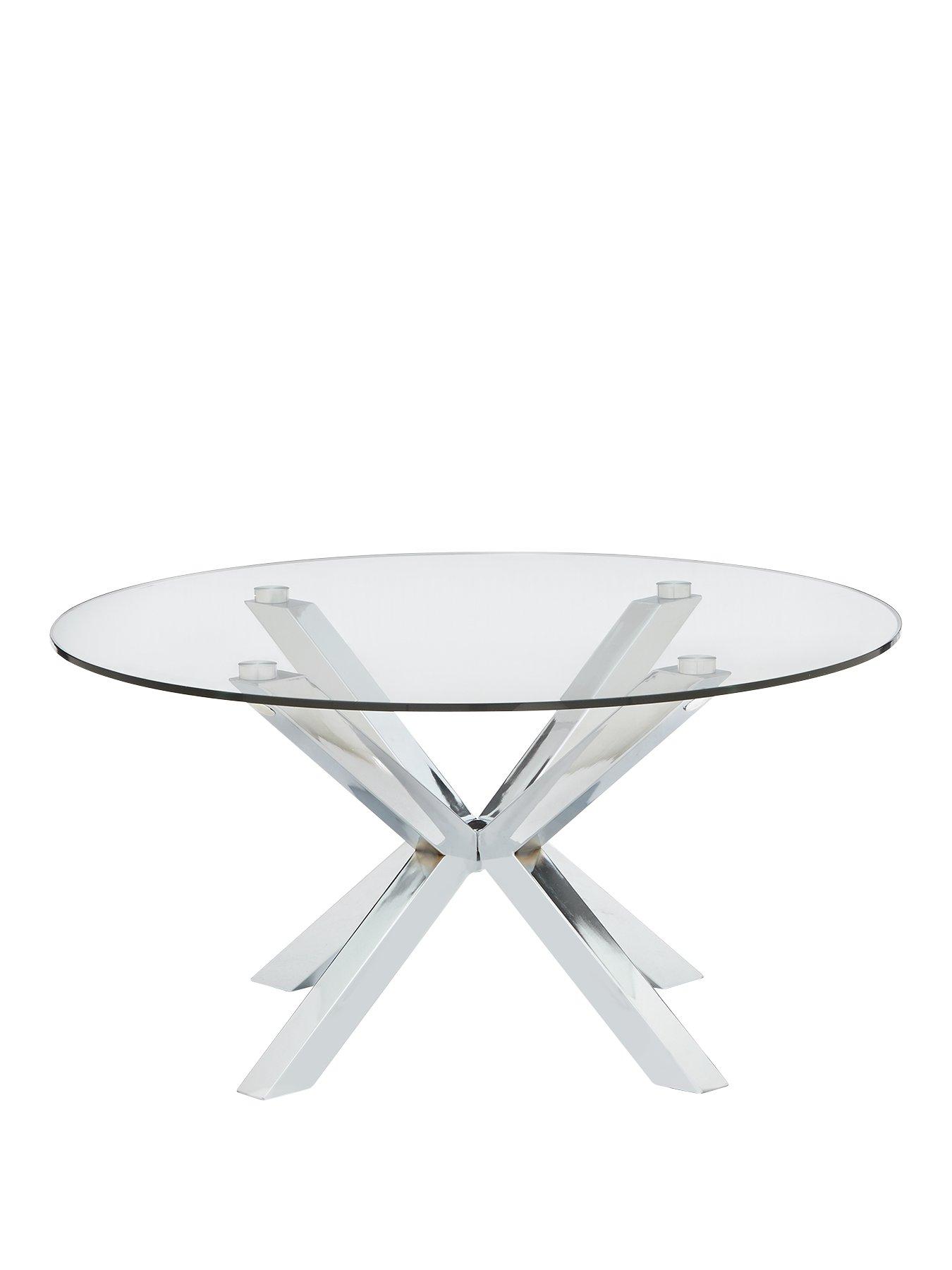 Very Home Chopstick Glass and Chrome Coffee Table