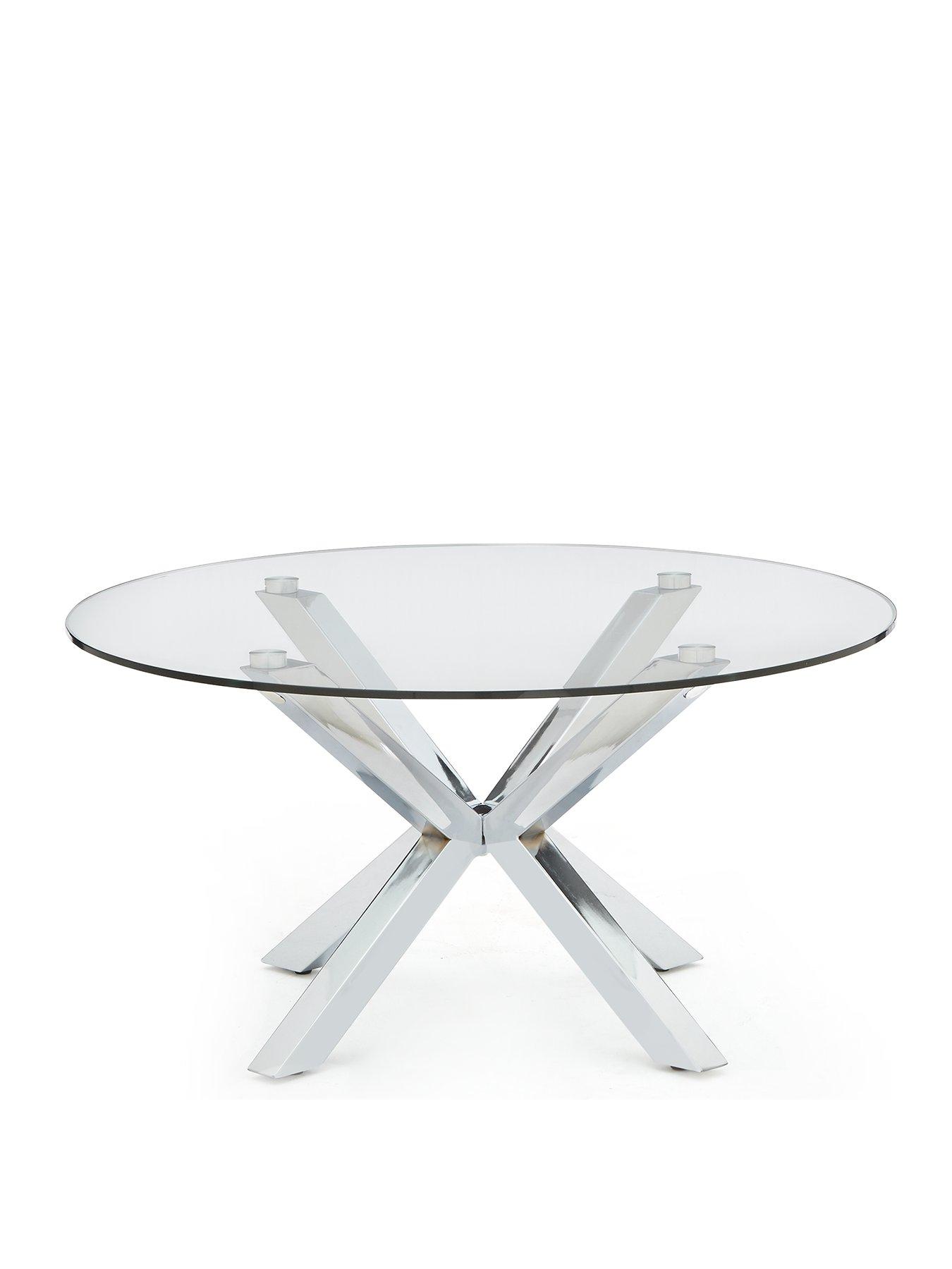  image of very-home-chopstick-glass-and-chrome-coffee-table