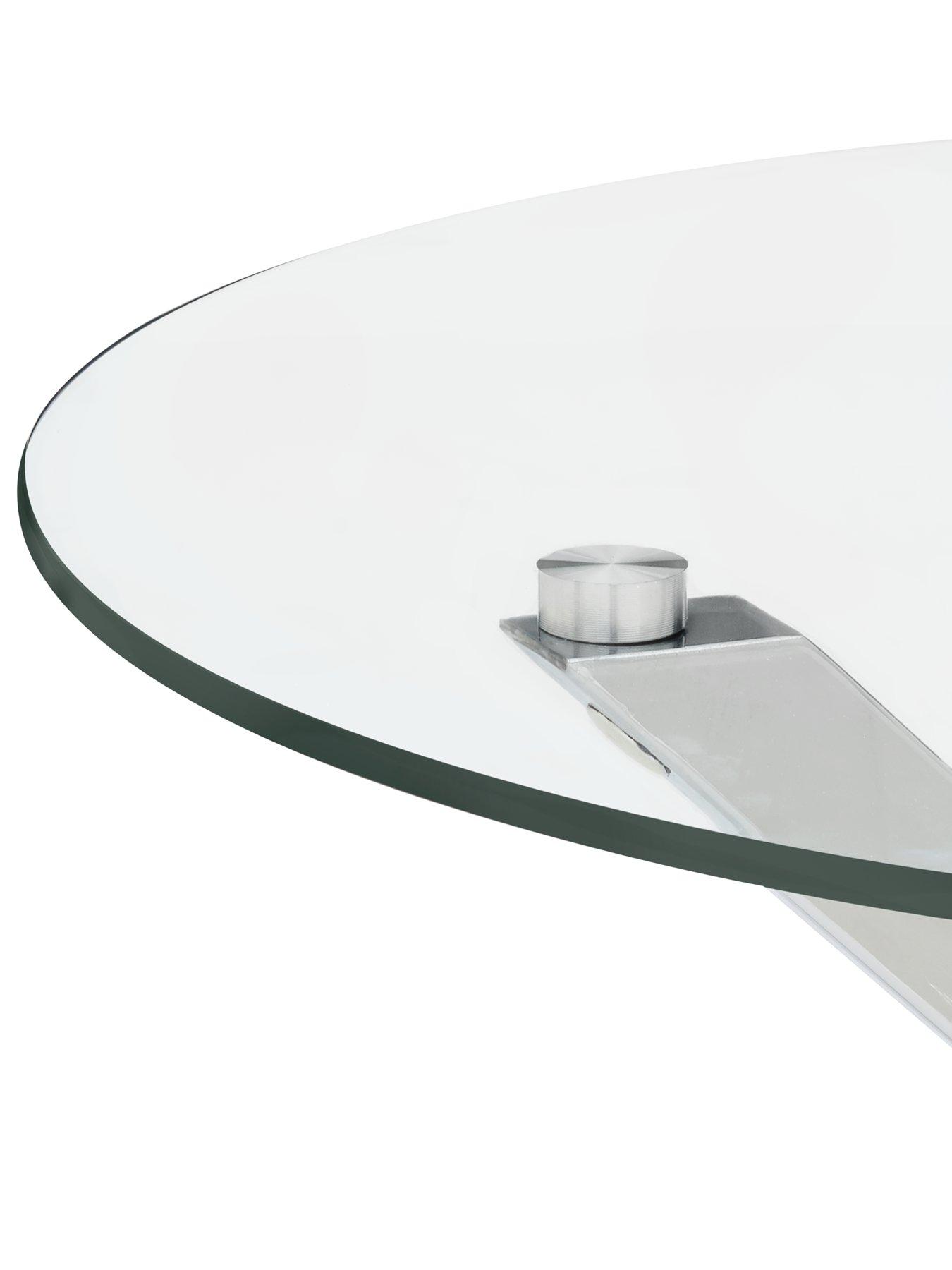  image of chopstick-glass-and-chrome-coffee-table