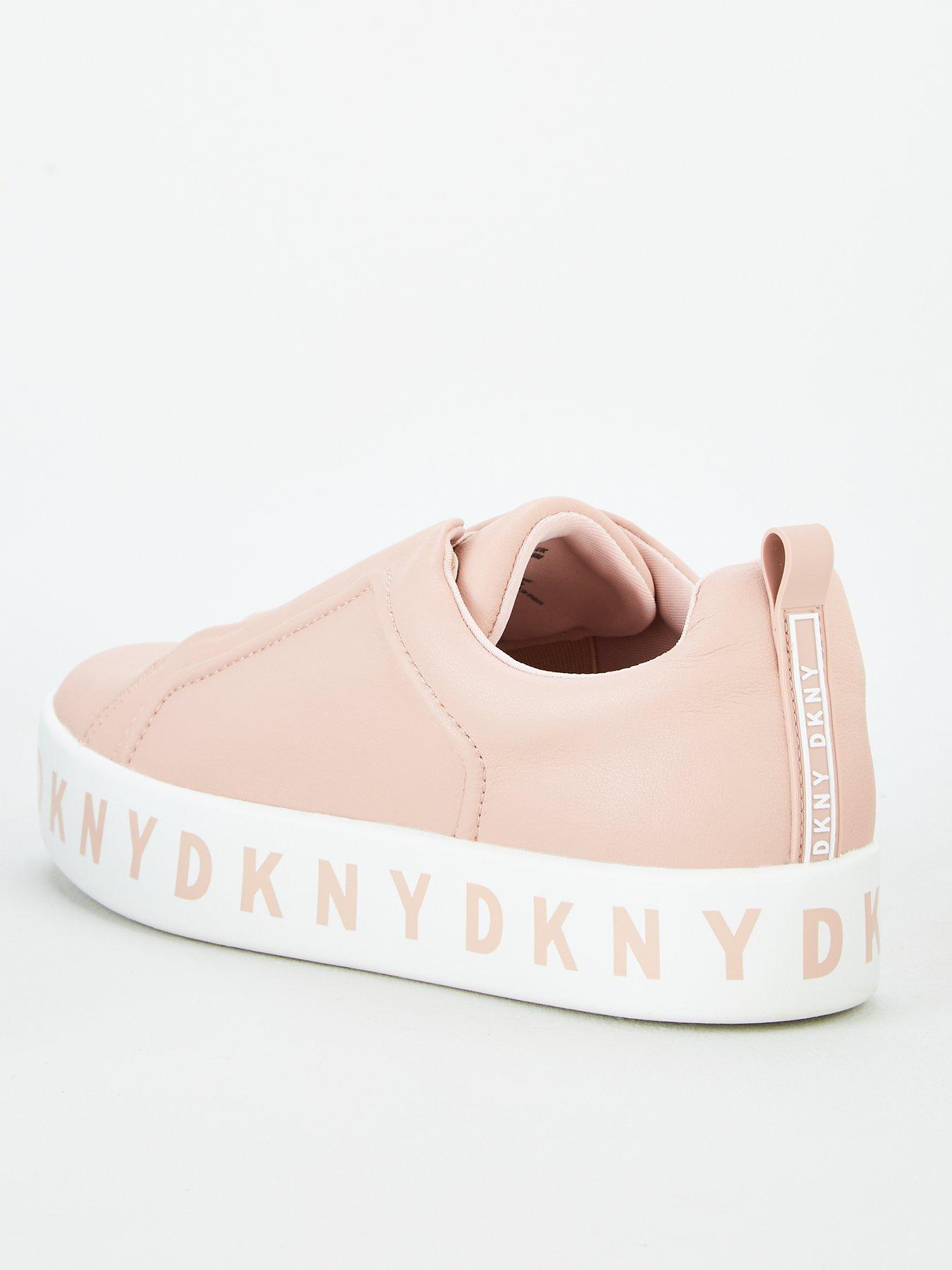 dkny platform logo slip on trainer