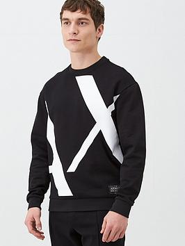 Armani Exchange Armani Exchange Large Ax Logo Sweatshirt - Black Picture