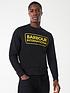  image of barbour-international-large-logo-sweatshirt-black