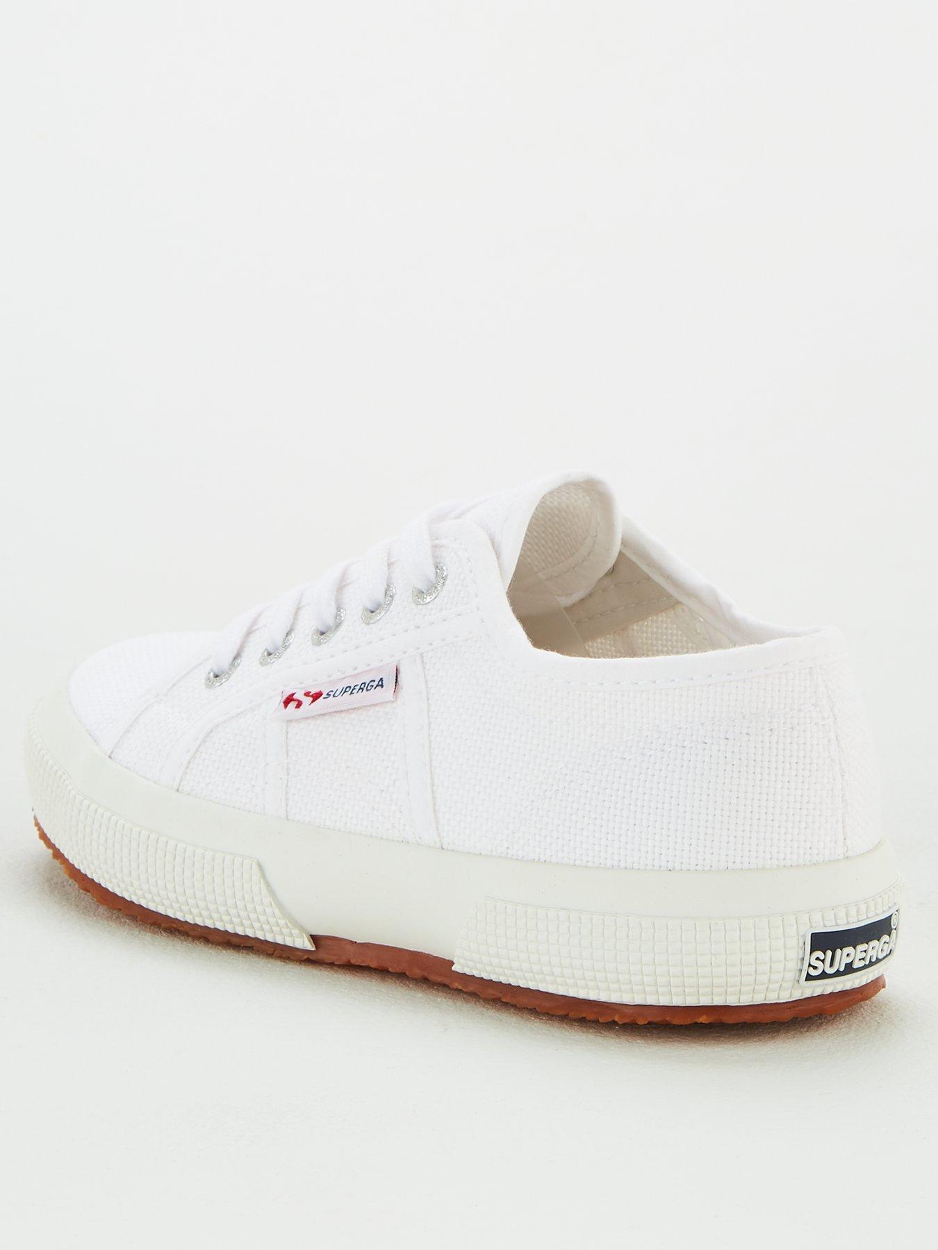 white pumps superga
