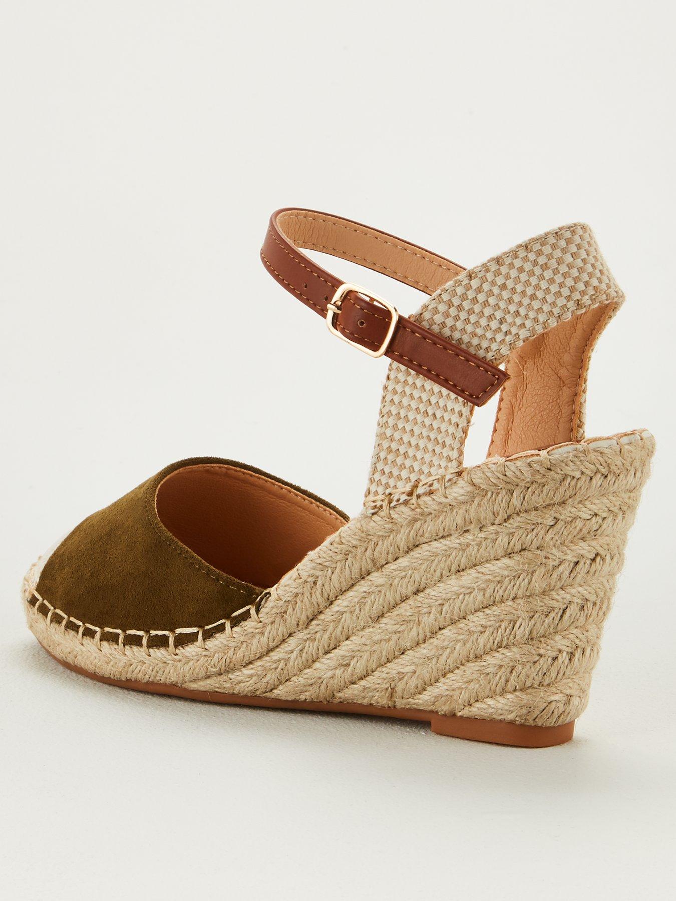 wide fit closed toe wedges