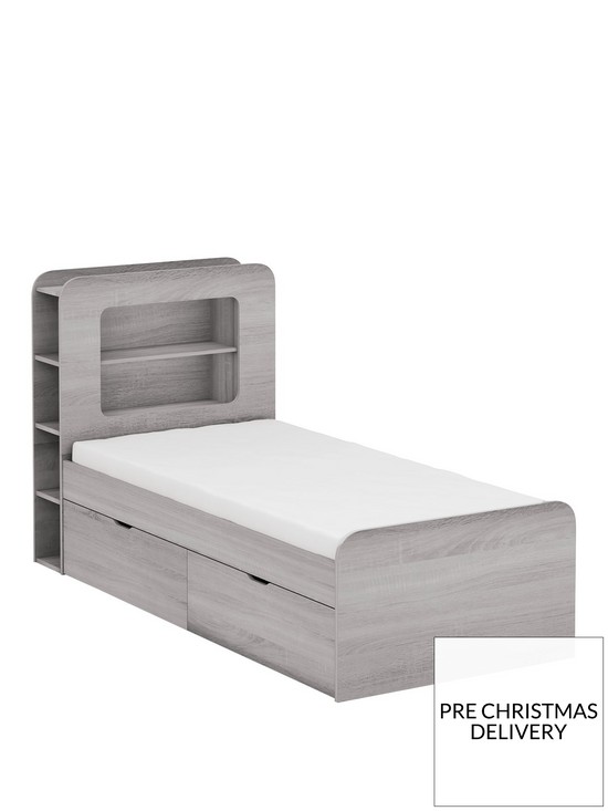 front image of aspen-kids-storage-bed-frame-with-headboard-shelvingnbsp--grey-oak