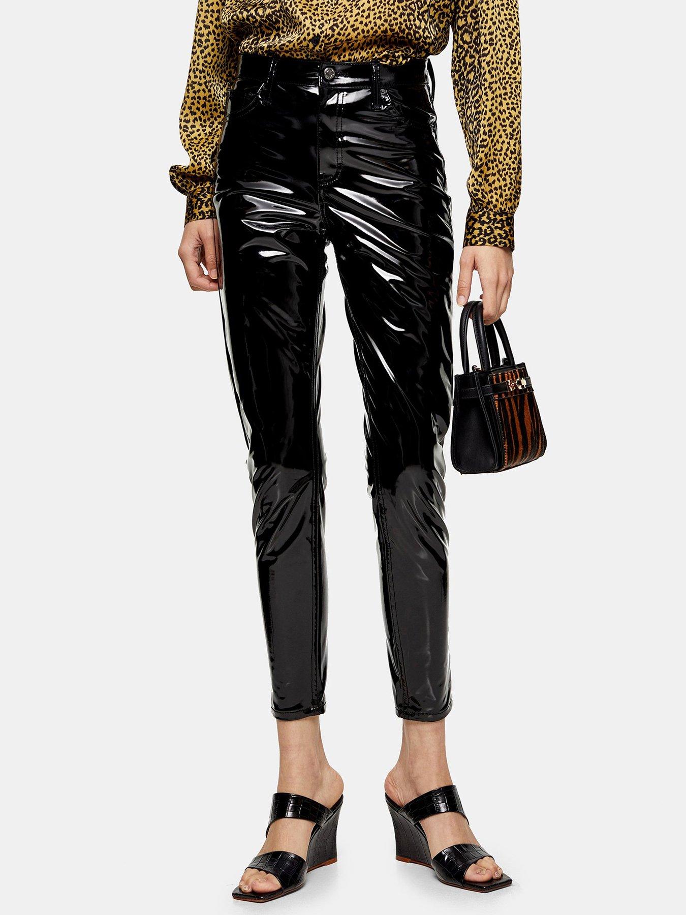topshop vinyl jamie jeans