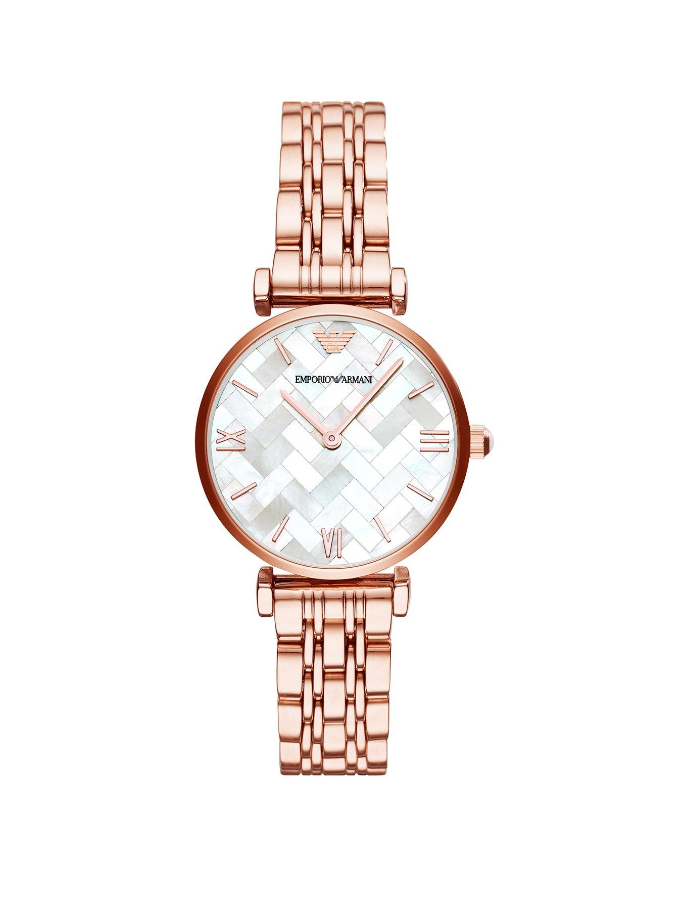 emporio armani white dial watch