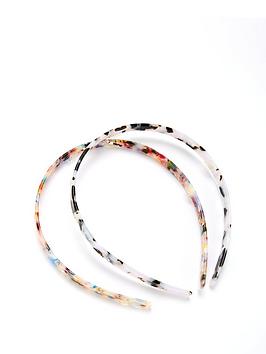 V by Very V By Very Two Pack Resin Hairbands - Multi Picture