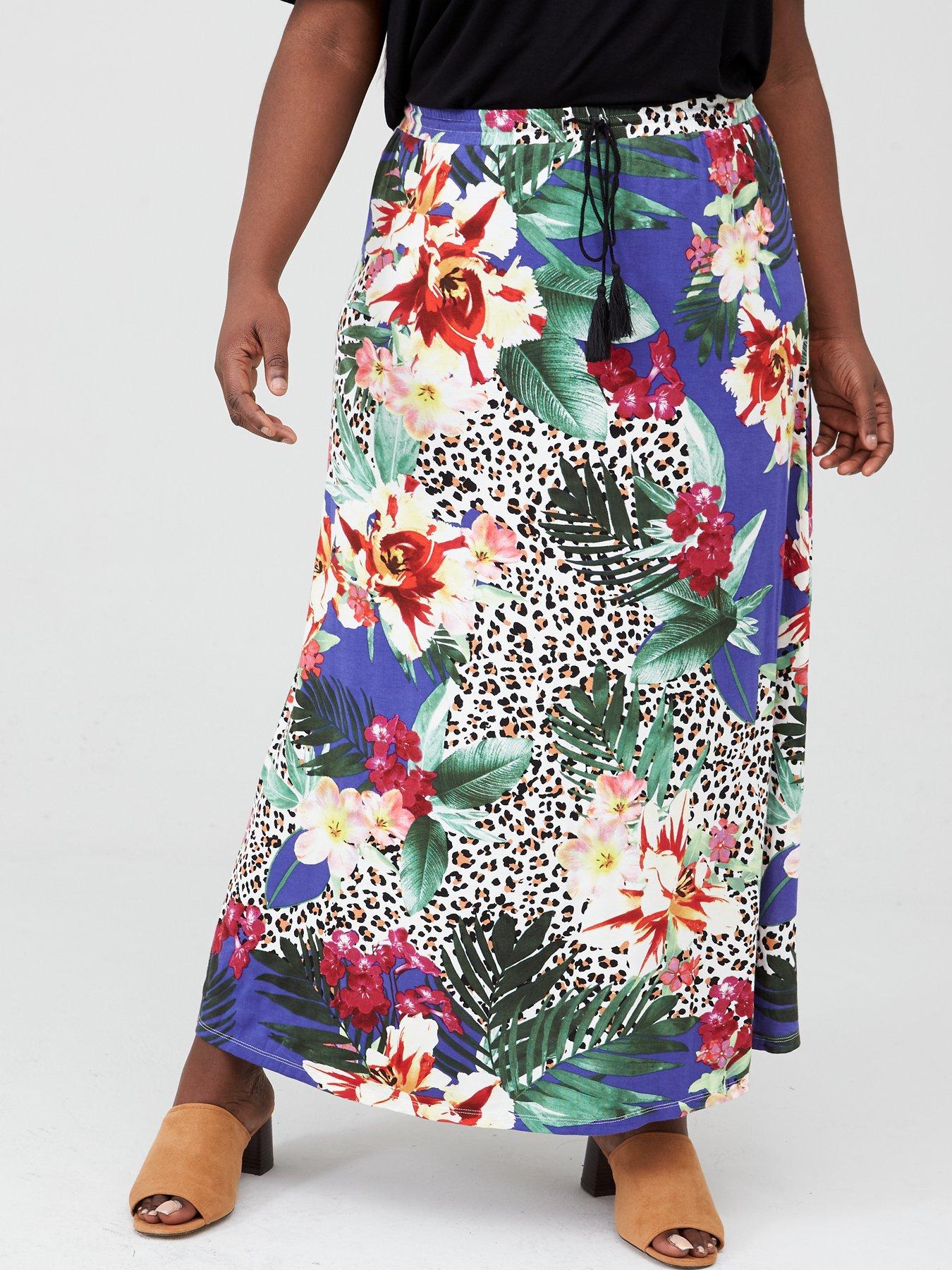 V by Very Curve Jersey Maxi Skirt 