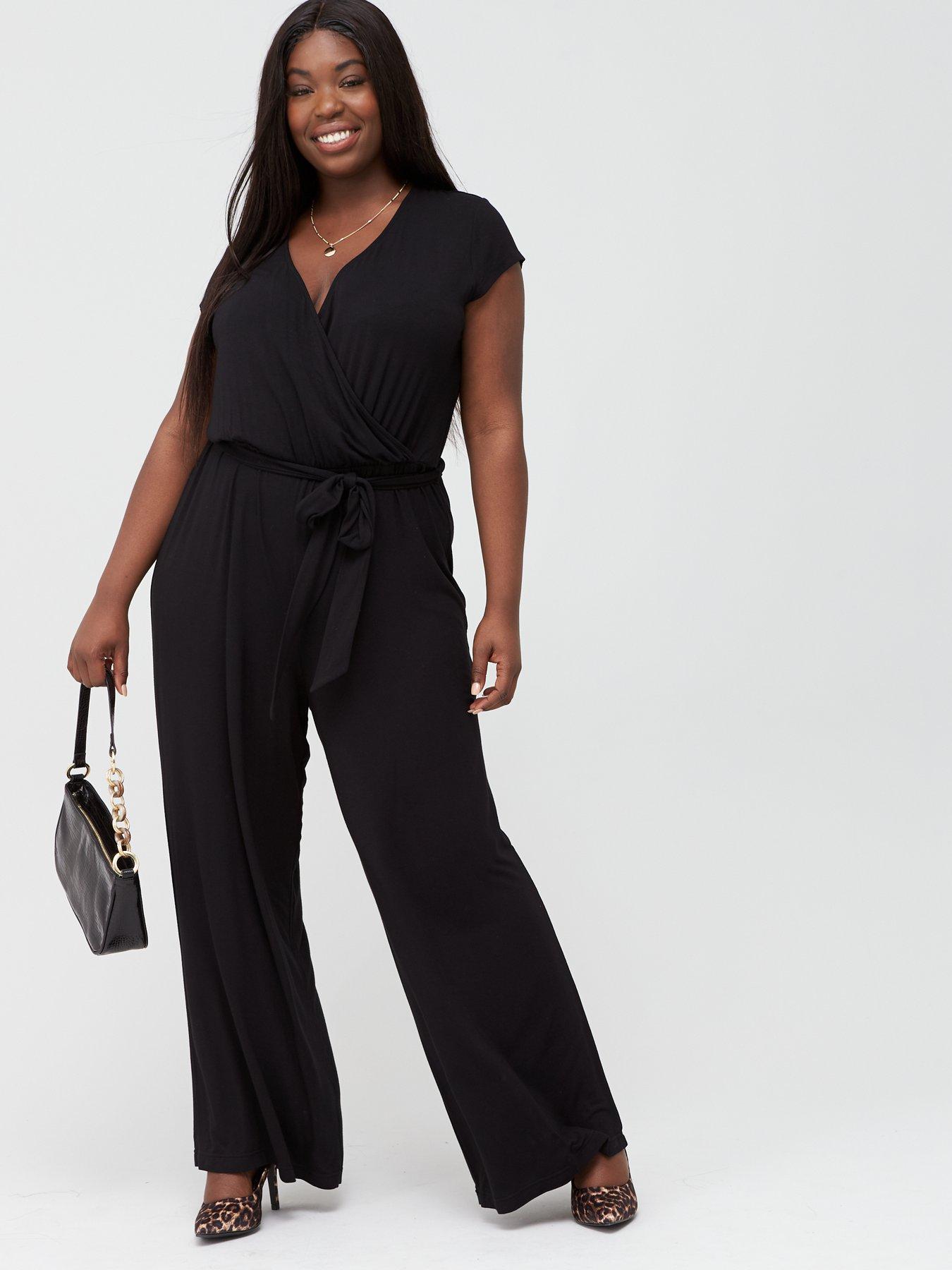 jersey black jumpsuit